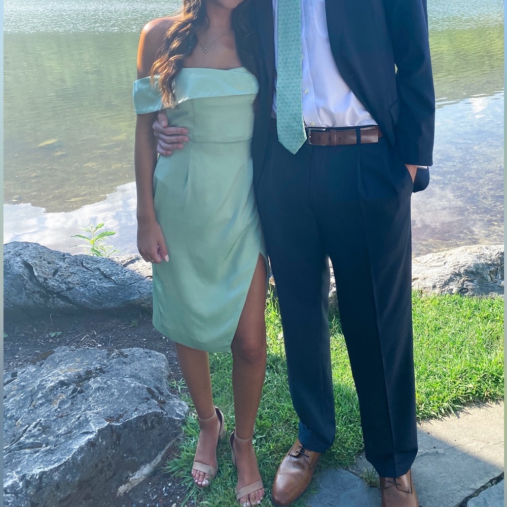 NBD - XS pastel sage midi dress